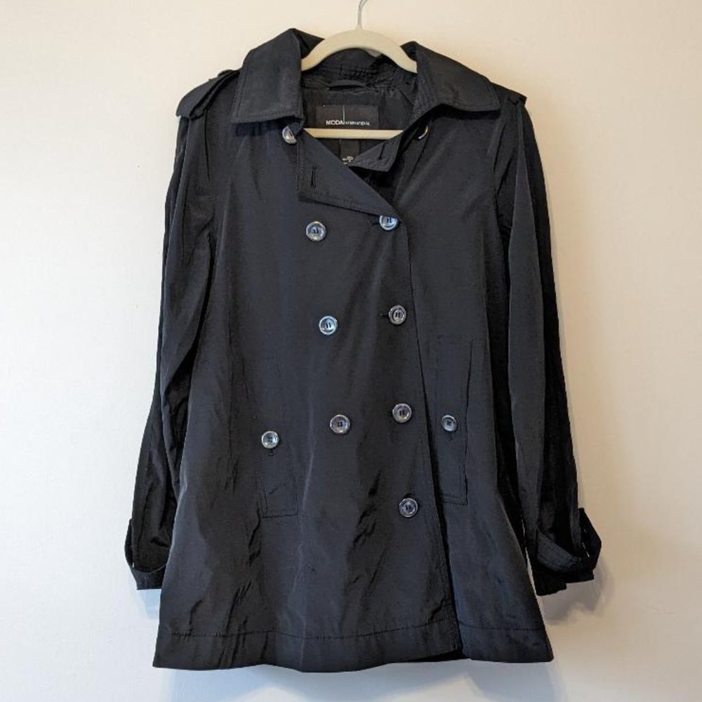 Moda International Raincoat with Hood Black Women's Medium